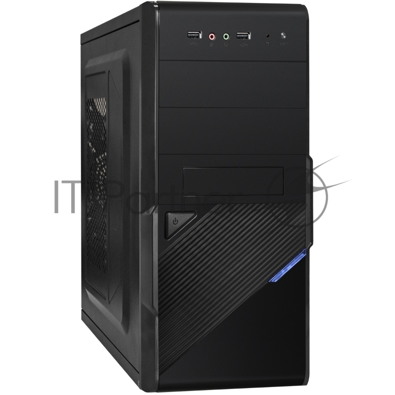 Компьютерный корпус Minitower ExeGate BA-201-UNS450 (mATX, БП UNS450 с вент. 12см, 2хUSB, аудио, черный)