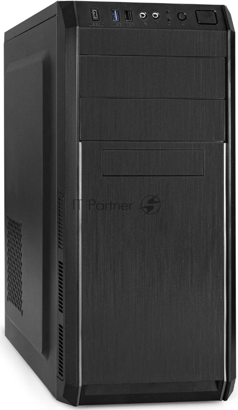 Компьютерный корпус Miditower ExeGate XP-334UC-UNS450 (ATX, БП UNS450 с вент. 12см, 1хUSB/1хUSB 3.0/1хTypeC, аудио, черный)
