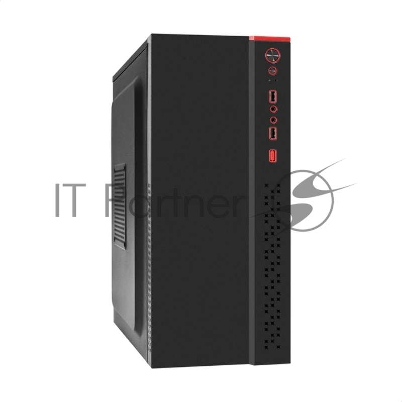 Компьютерный корпус Miditower ExeGate AA-443-UNS500 (ATX, БП UNS500 с вент. 12см, 2хUSB+HD Audio, черный)