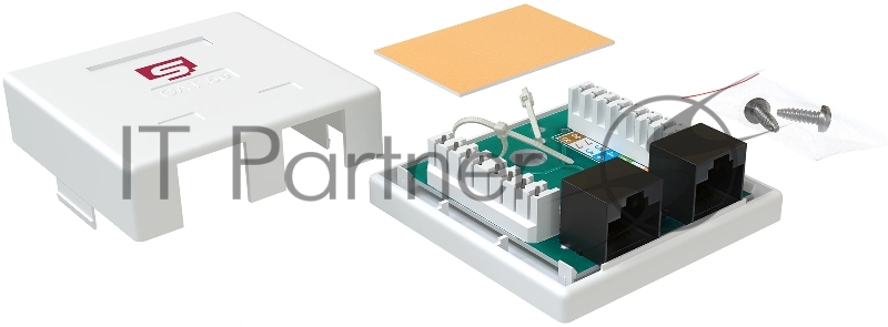 Розетка Sysmatrix SB 25EU.WH комп.RJ45 2 cat.5e UTP белый