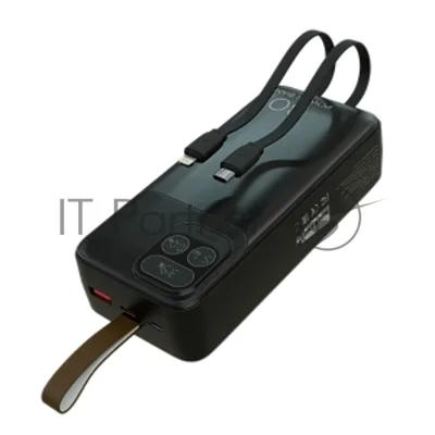 Портативный аккумулятор More choice (4620202550637) PB55-30 с кабелем 1USB 3.0A 22.5W PD - 30000mAh черный