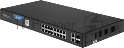Коммутатор Netis ST220GPR-2G2S, 16×1 Гбит/с PoE+ + 2×1 Гбит/с + 2×1 Гбит/с SFP, настраиваемый