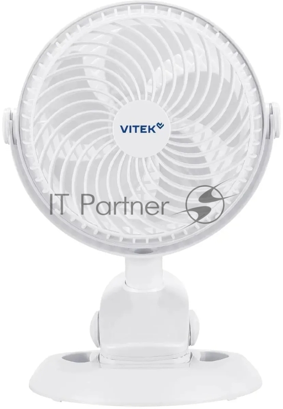 Вентилятор Vitek VTF-06U белый, настольный, 2.5 Вт, 2 скорости, 10 см, USB