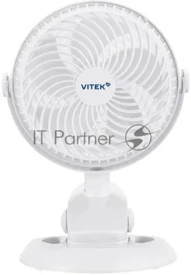 Вентилятор Vitek VTF-06U белый, настольный, 2.5 Вт, 2 скорости, 10 см, USB