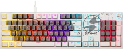 Клавиатура Defender Dasher GK-472 проводная, USB Type-A, серый/белый