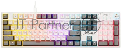Клавиатура Defender Dasher GK-472 проводная, USB Type-A, белый/серый