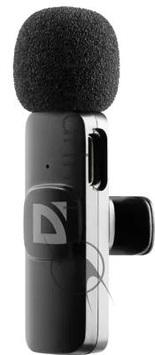 Петличный микрофон Defender Talky-137 wrls, черный, на прищепке, 1шт