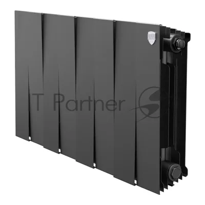 Радиатор биметаллический Royal Thermo PianoForte 300 черный - 8 секц.