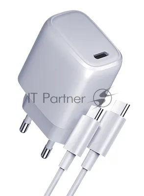 Сетевое зарядное устройство Qumo Energy light PD 35Вт (Charger 0067), 1 USB Type-C, + кб 1м, 60Вт.