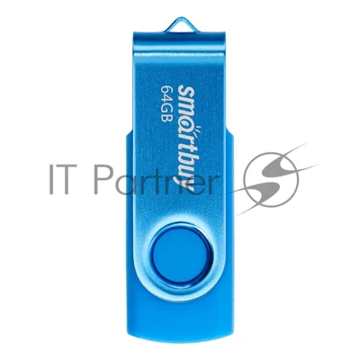 Флешка USB Smartbuy Twist Blue (SB064 Gb2TWB), 64Mb, USB 2.0, R/W 20/10, синий