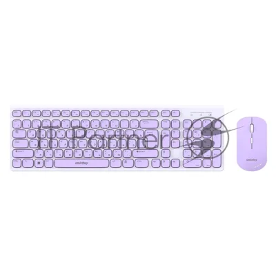 Комплект клавиатура+мышь Smartbuy (SBC-250288AG-WV) ONE 250288AG бело-сиреневый