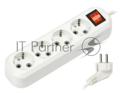 Удлинитель Smartbuy (SBE-16-4-05-ZS) 4 гнз х 5,0 м (16А/3.5 кВт, ПВС 3х1.0)