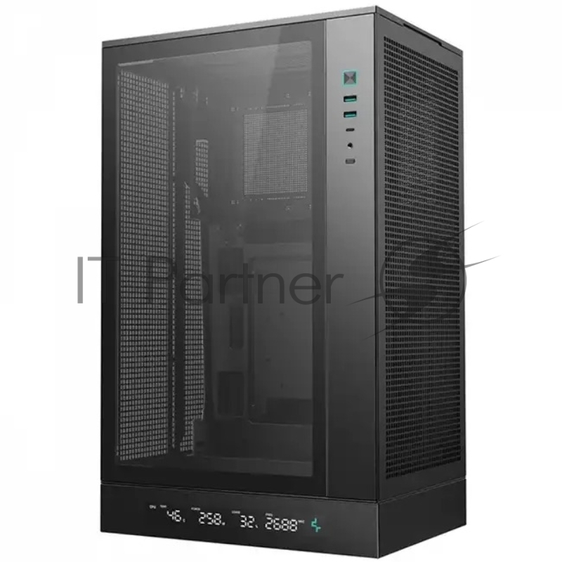 Компьютерный корпус MiniTower Deepcool CH270 черный (Mini-ITX, без БП, 2*Type A+USB Type-C) (R-CH270-BKNDM0-G-1)