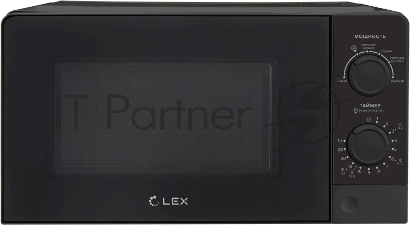 Микроволновая печь LEX FSMO 20.01N BL черный, 20 л, 700 Вт, переключатели - поворотный механизм