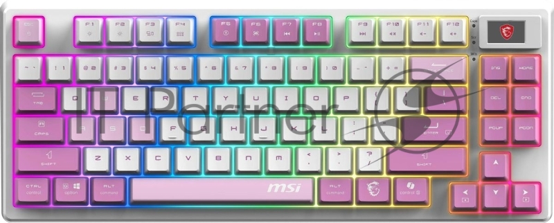 Клавиатура MSI Forge GK600 гибридная, Bluetooth, радиоканал, белый