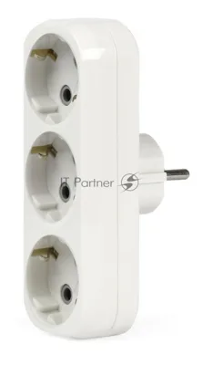 Тройник Smartbuy (SBE-16-A02-3z) 3 гнезда с заземлением плоский 16А 250B