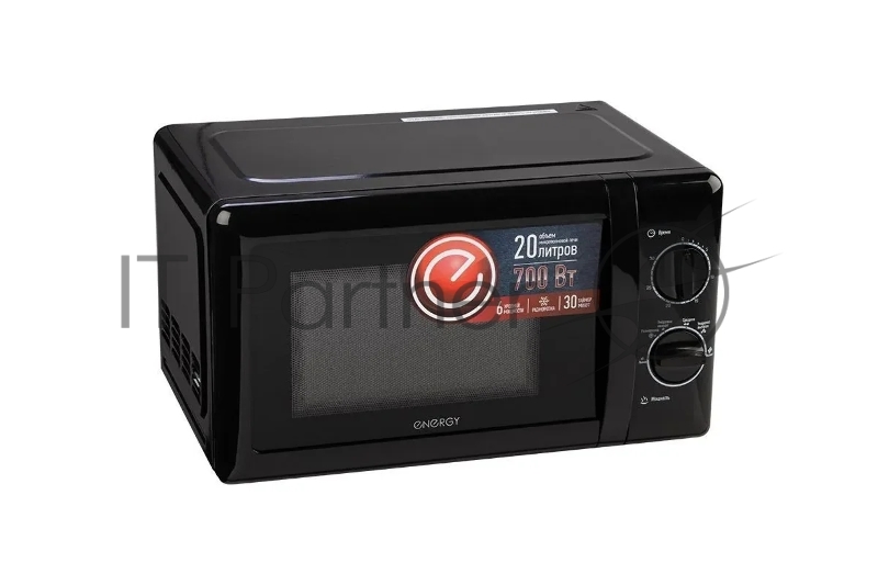 Микроволновая печь Energy EMW-20704 черный, 20 л, 700 Вт, переключатели - поворотный механизм
