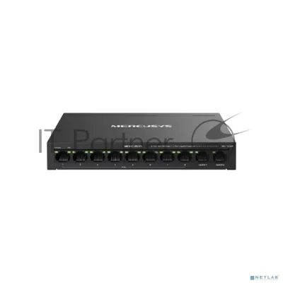 Коммутатор Mercusys MS110CMP, 8×100 Мбит/с PoE + 2×1 Гбит/с, неуправляемый