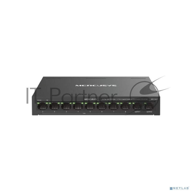 Коммутатор Mercusys MS110CP, 8×100 Мбит/с PoE + 2×1 Гбит/с, неуправляемый