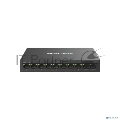 Коммутатор Mercusys MS110CP, 8×100 Мбит/с PoE + 2×1 Гбит/с, неуправляемый
