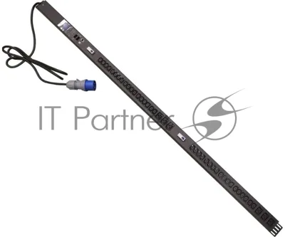 Блок распределения питания Lanmaster TWT-PDVMT1-6X36-32A верт.размещ. 6xC19 36xC13 с мониторингом 32A IEC 309 3м