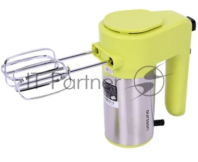 Миксер OURSSON HM4001/GA зелёный, ручной, 400 Вт, 6 скоростей
