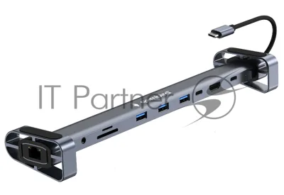 Док-станция Gembird UHB-D5, USB Type-C, 3xUSB 3.1, Type-C PD87W, Jack 3.5, SD/TF, HDMI, RJ45, USB Type-C, USB