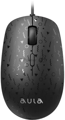 Мышь проводная AULA AM106 черный, 2000 dpi, USB, кнопки - 4