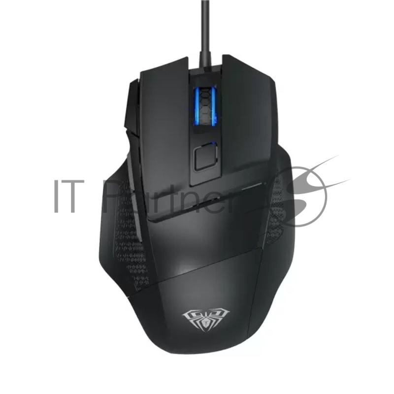 Мышь проводная AULA S12 черный, 2400 dpi, USB, кнопки - 7