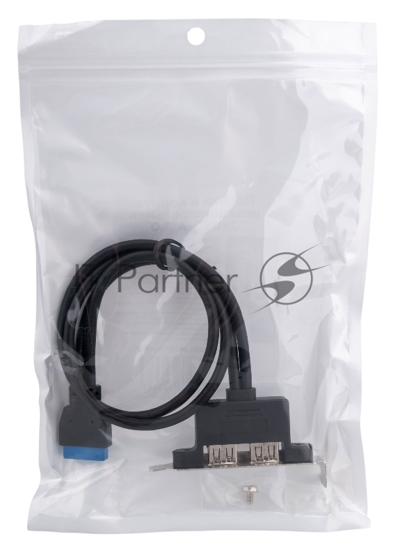 Планка USB 3.0 на заднюю панель низкопрофильная Cablexpert CC-USB3-RECEPTACLE-LP, 2 порта USB