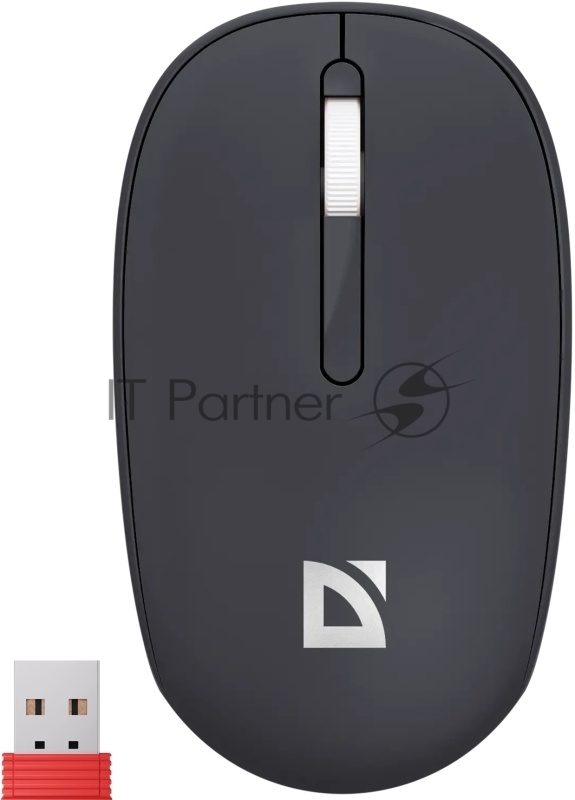 Мышь беспроводная Defender Smart MM-396 черный, 1600 dpi, радиоканал, Bluetooth, USB, кнопки - 3