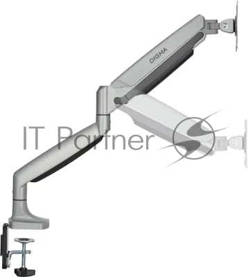 Кронштейн для мониторов ЖК Digma D-MM301 серый 17"-45" макс.15кг крепление к столешнице поворот и наклон