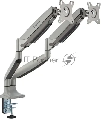 Кронштейн для мониторов ЖК Digma D-MM302D серый 17"-35" макс.9кг крепление к столешнице поворот и наклон