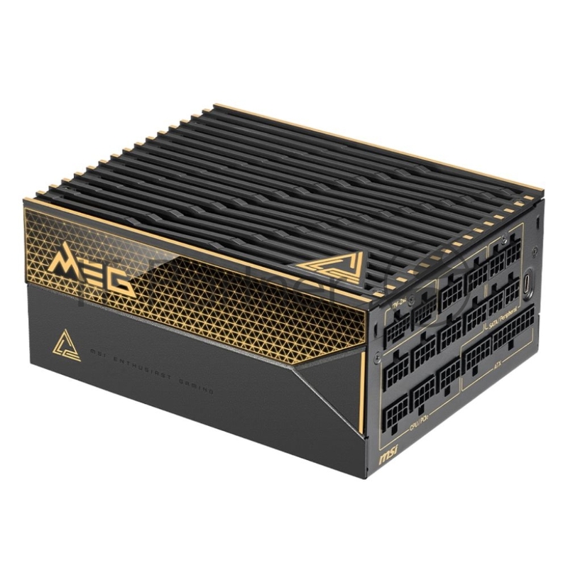 Блок питания ПК MSI MEG Ai1600T PCIE5, 1600W, 80 PLUS Titanium, полностью модульный, ATX 3.1, PCIE5.1, RTL