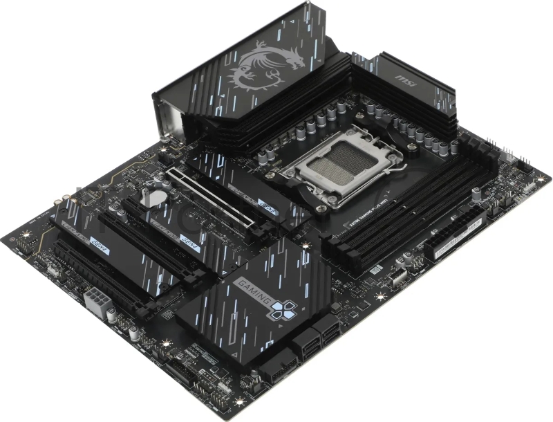 Материнская плата MSI X870E GAMING PLUS WIFI, AM5, AMD X870E, 4xDDR5, 4xSATA, 3xM.2, 1xPCIe 5.0 x16, 1xPCIe 4.0 x4, 2xPCIe 3.0 x1, 1xHDMI, 1xUSB Type-C, 1x5Gb LAN, Wi-Fi 7, Bluetooth 5.4, 2xUSB-C 20Gbps, 1xUSB-C 40Gbps, 2xUSB-A 5Gbps, 2xUSB-A 10Gbps, 4xUSB-A 2.0, 3x3.5 мм, 7.1, ATX