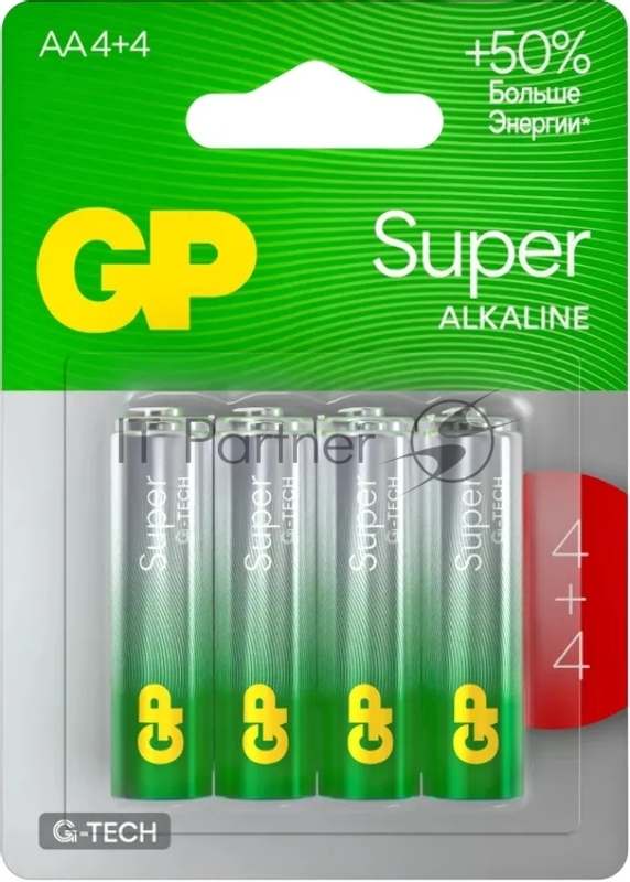 Батарея GP Super Alkaline G-Tech 15А AA (8шт)
