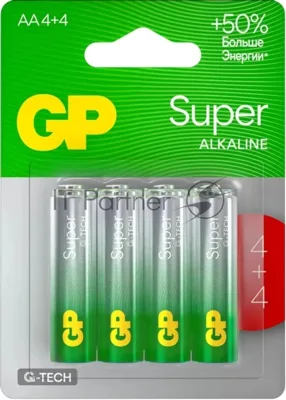 Батарея GP Super Alkaline G-Tech 15А AA (8шт)