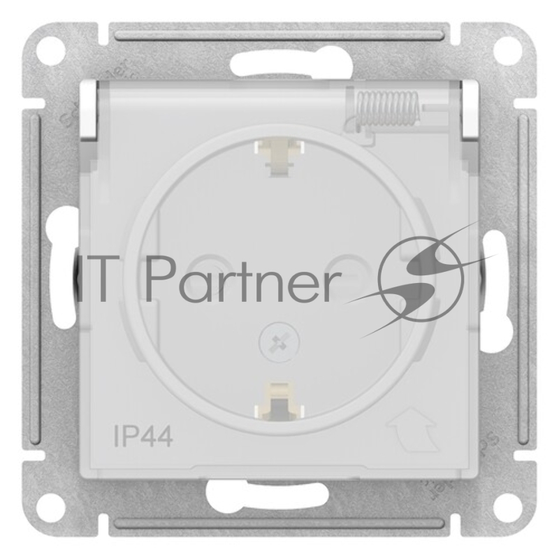 Розетка AtlasDesign Aqua 16А IP44 с заземл. защ. шторки с прозрачной крышкой быстрозажим. клем. механизм белый SE ATN440146S