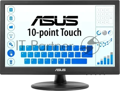 Монитор 15.6" Asus VT169HE IPS 1920x1080, 60 Гц, 5 мс, 16:9, 220 кд/м², HDMI, VGA, сенсорный экран, черный