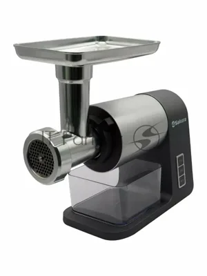 Мясорубка электрическая Sakura SA-6425G Premium серый, 2400 Вт, 2.5 кг/мин, реверс, защита от перегрузки, металлический лоток, насадки - 5