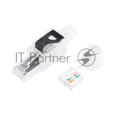 Разъем RJ-45(8P8C) Rexant полевой заделки под витую пару, UTP, CAT 6 (50 µ"/50 микродюймов) серия PRO
