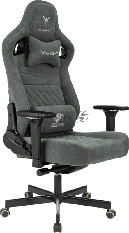 Кресло игровое Knight Hunter серый Alfa 44 крестов. металл