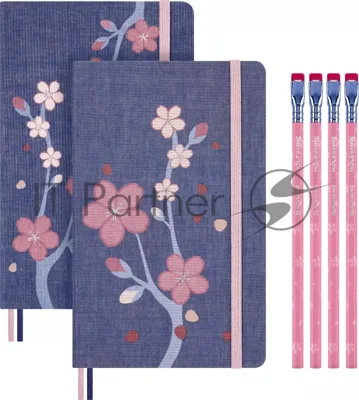 Набор Moleskine Limited Edition Sakura блокнот 2шт/карандаш 4 шт Large