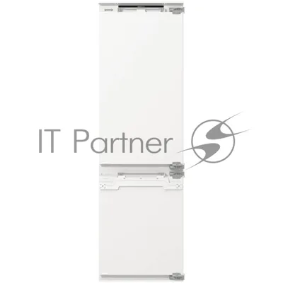 Встраиваемый холодильник Gorenje NRKI517142, полезный объем 243 л, электронное управление, цифровой дисплей, автоматическое размораживание No Frost, быстрое замораживание, интенсивное охлаждение, зона свежести с контролем влажности, слайдерное крепление, энергоэффективность А+