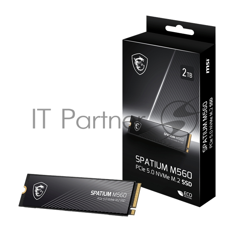 Накопитель SSD MSI M.2 2280 2Tb SPATIUM M560 Client SSD S78-440Q940-P83, PCIe Gen4x4 with NVMe, 3D TLC, R/W 4900/4400
