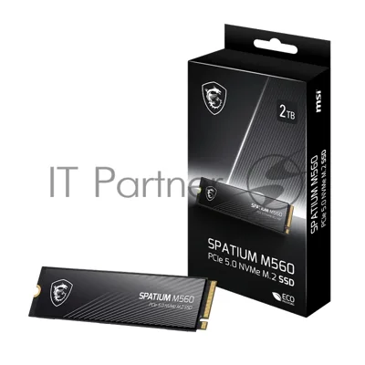 Накопитель SSD MSI M.2 2280 2Tb SPATIUM M560 Client SSD S78-440Q940-P83, PCIe Gen4x4 with NVMe, 3D TLC, R/W 4900/4400