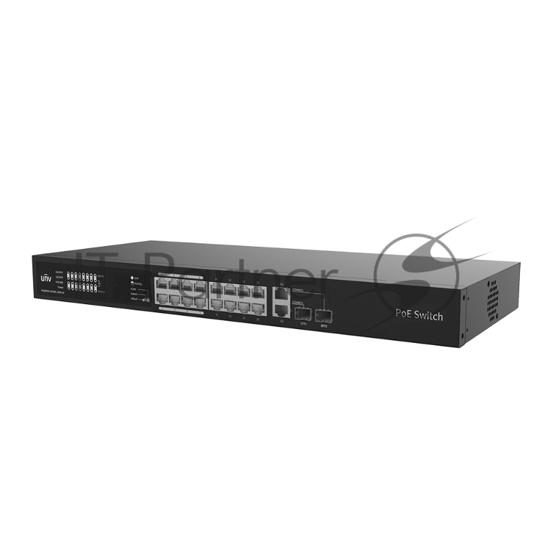 Коммутатор Uniview NSW2020-16T2GC-LPOE-IN, 16×100 Мбит/с PoE+ + 2×1 Гбит/с Combo Uplink, неуправляемый