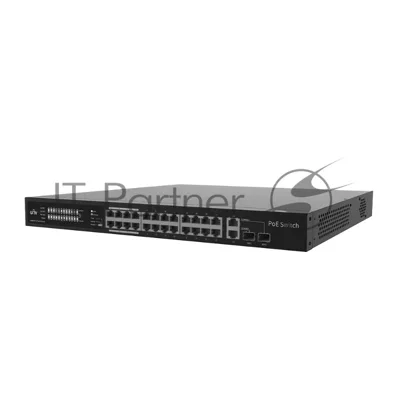 Коммутатор Uniview NSW2020-24T2GC-POE-IN, 24×100 Мбит/с PoE+ + 4×1 Гбит/с Uplink, неуправляемый