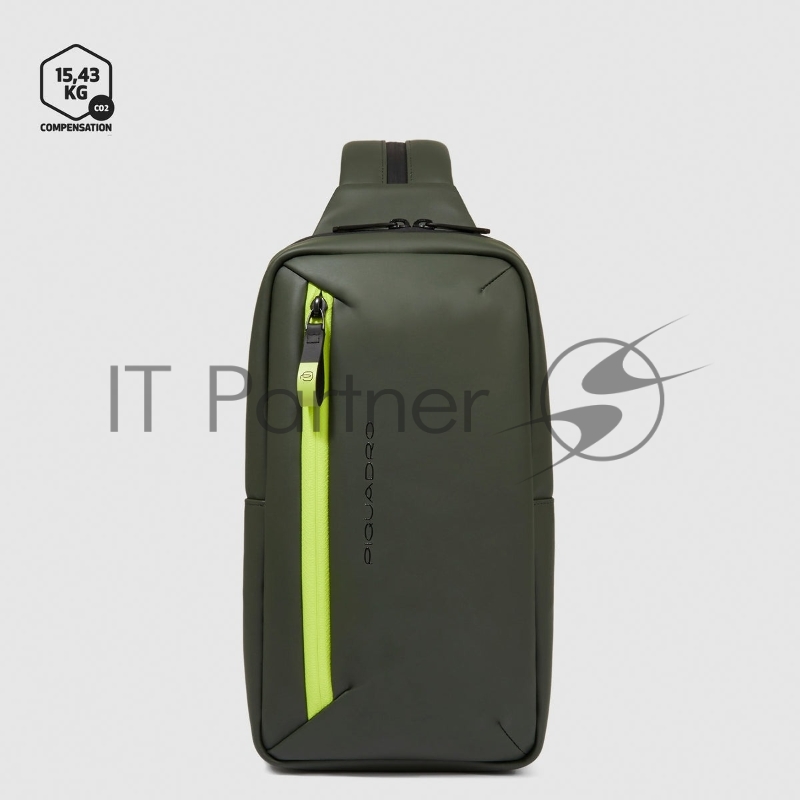 Рюкзак слинг Piquadro Corner 2.0 CA6466C2OW/VE зеленый полиэстер