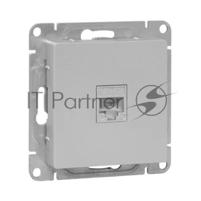 Механизм розетки RJ45 (cat5) EKF UP1-SOA-RJ45-5 алюминий Эпика
